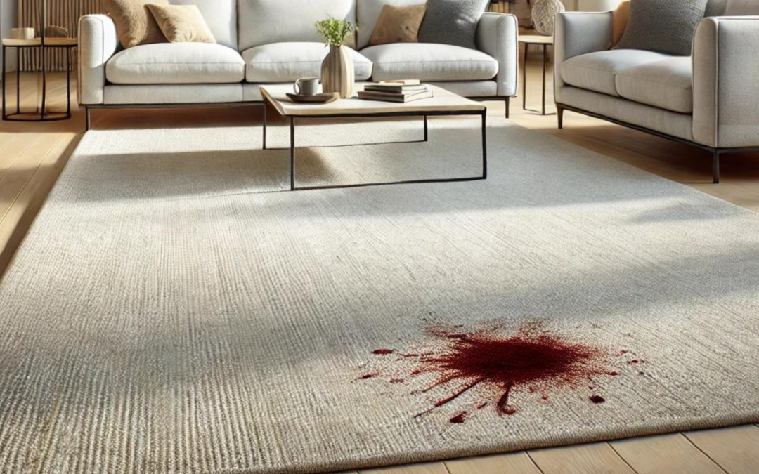 Carpet Cleaning Melbourne | Blood Stain on a Living Room Carpet