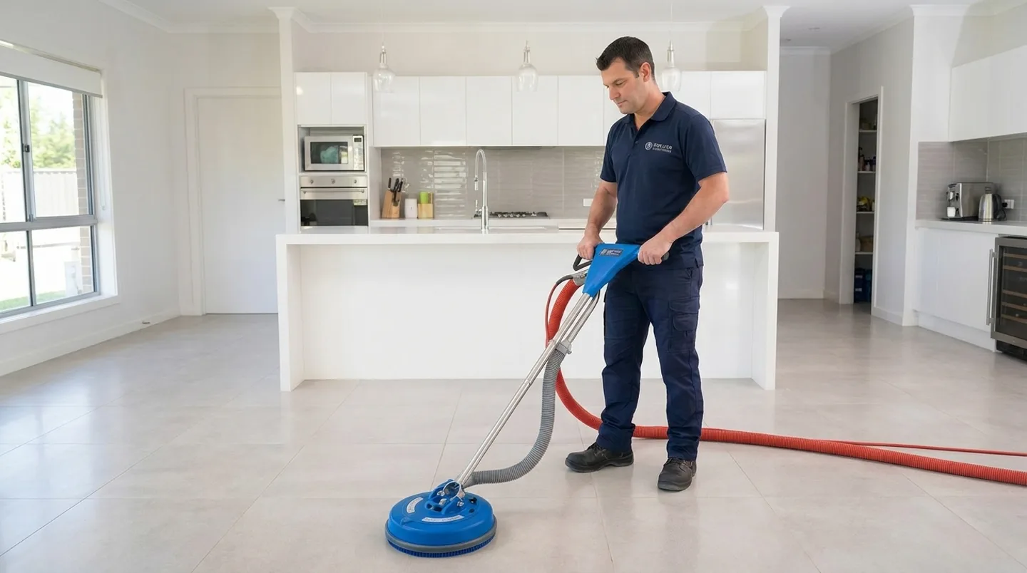 Professional tile and grout cleaning in Melbourne using truck-mounted equipment
